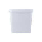 8,7 liter bucket with lid - square - white