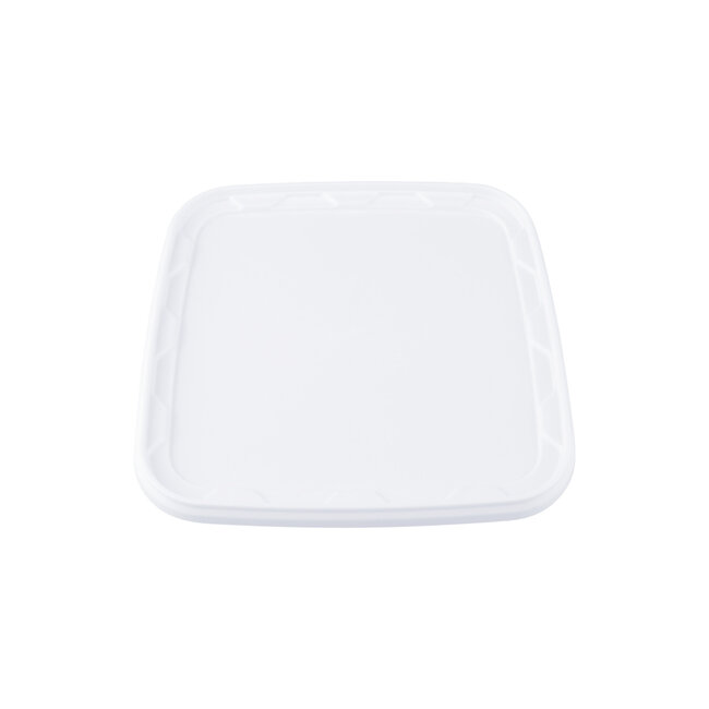 8,7 liter bucket with lid - square - white