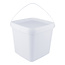 8,7 liter bucket with lid - square - white