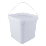 5,4 liter bucket with lid - square - white