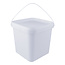 5,4 liter bucket with lid - square - white