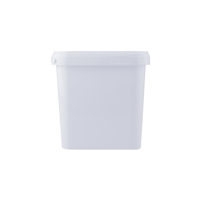5,4 liter bucket with lid - square - white