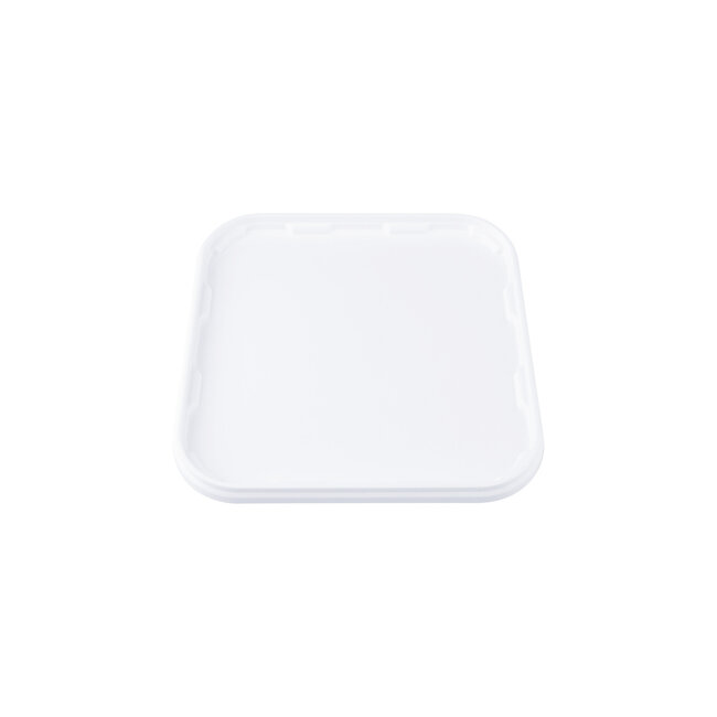 5,4 liter bucket with lid - square - white