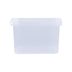 3,5 liter bucket with lid - square - transparent