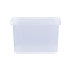 3,5 liter bucket with lid - square - transparent