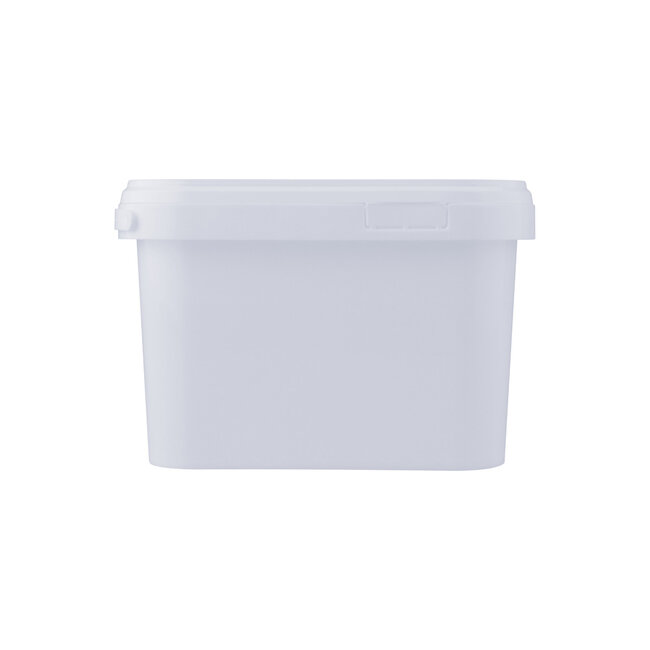 3,5 liter bucket with lid - square - white