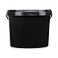 5 liter bucket with lid - round - black