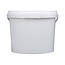 5 liter bucket with lid - round - white