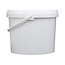 5 liter bucket with lid - round - white