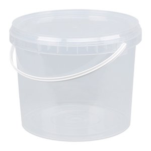 5 liter emmer met deksel - rond - transparant 5 liter emmer met deksel - rond - transparant