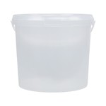 5 liter bucket with lid - round - transparent