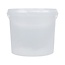 5 Liter Eimer mit Deckel - rund - transparent