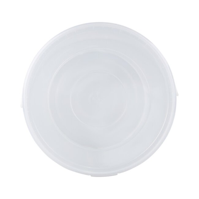 10 liter bucket with lid - round - transparent