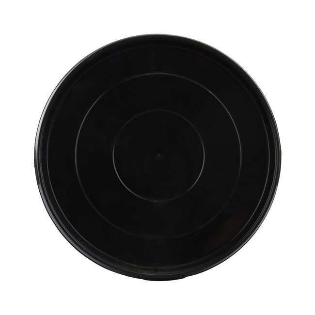 10 liter emmer met deksel - rond - zwart