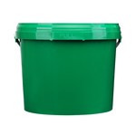 5 liter bucket with lid - round - green