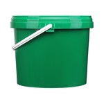 5 liter bucket with lid - round - green