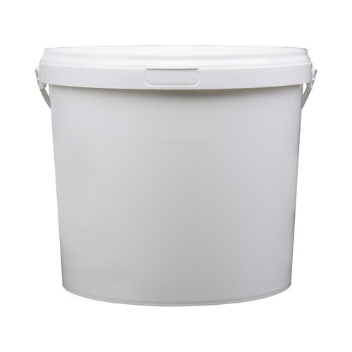 10 liter bucket with lid - round - white