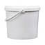 10 liter bucket with lid - round - white