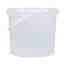 10 Liter Eimer mit Deckel - rund - transparent