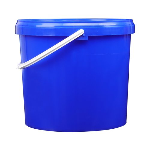 10 liter emmer met deksel - rond - blauw