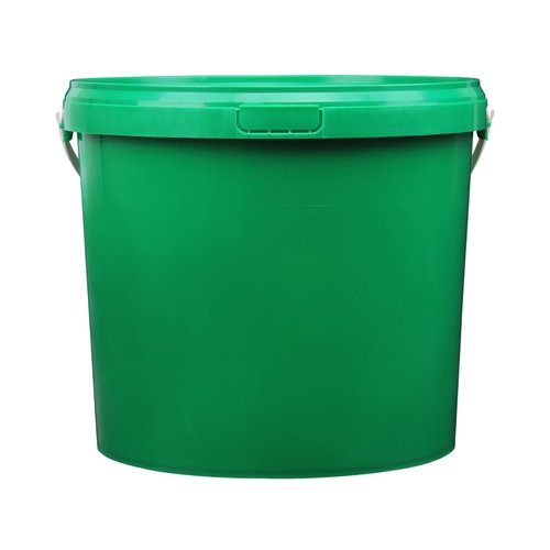 10 liter bucket with lid - round - green