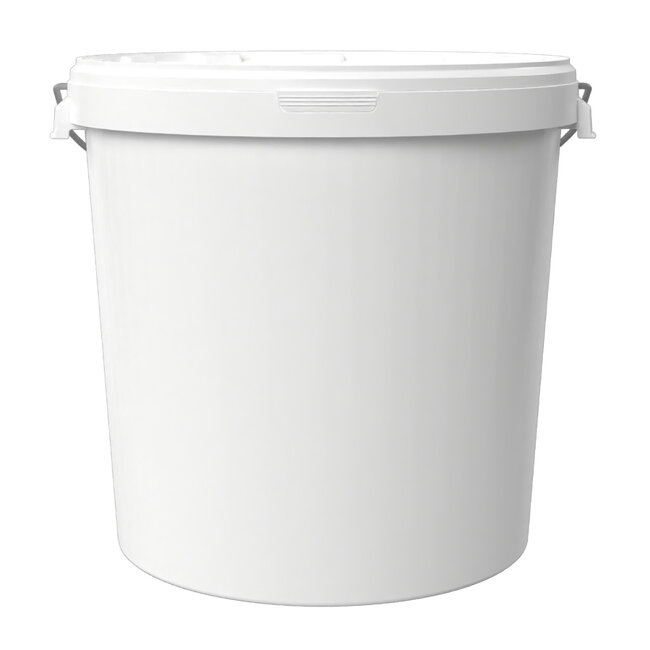 31,5 liter bucket with lid - round - white