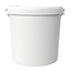 31,5 liter bucket with lid - round - white