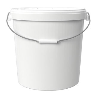 31,5 liter bucket with lid - round - white