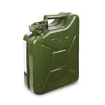 10 liter steel fuel jerrycan - green