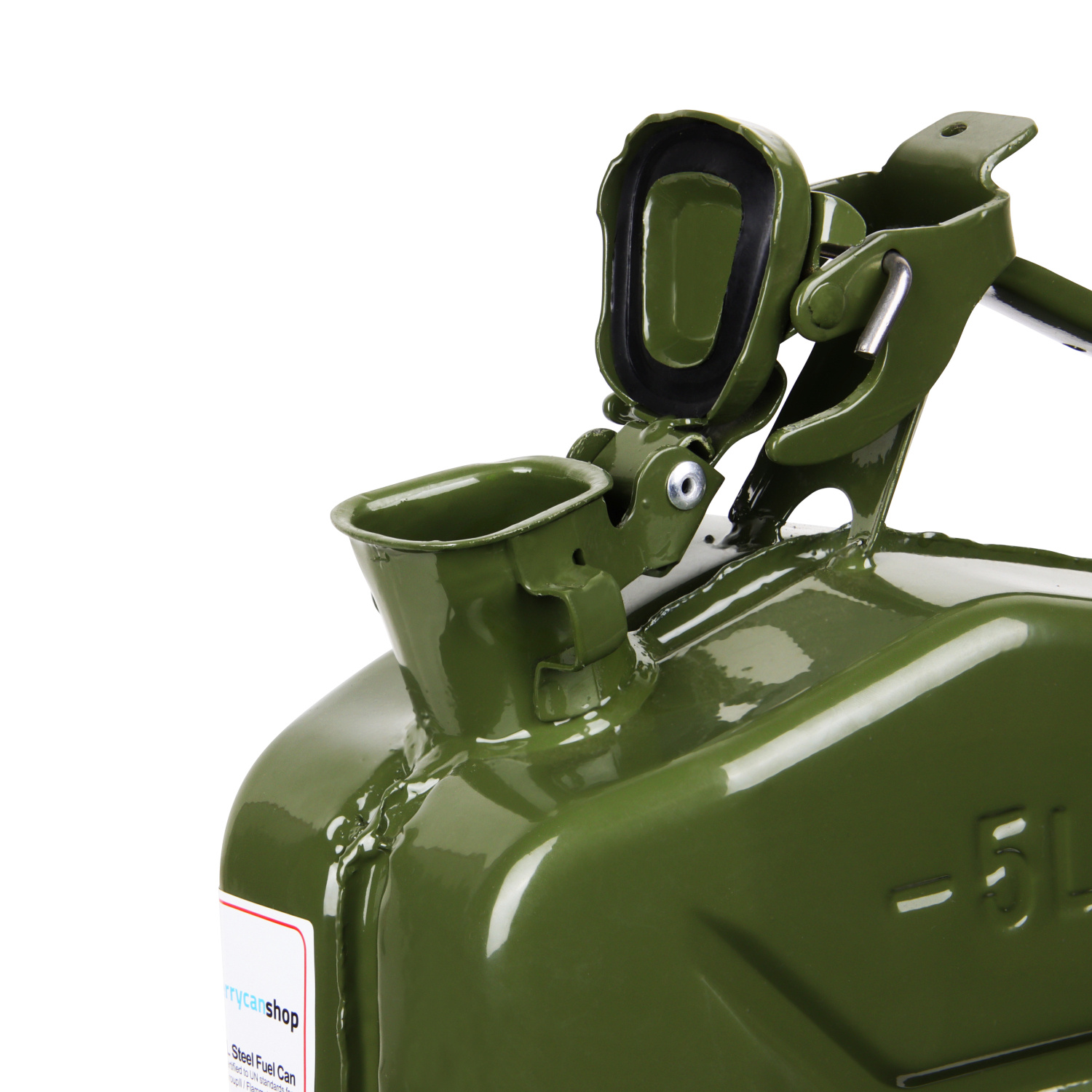 5 Liter Metall Kanister für Benzin & Diesel - grün 