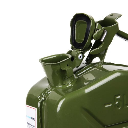 5 liter stalen brandstof jerrycan - groen