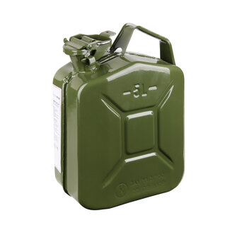 5 liter stalen brandstof jerrycan - groen