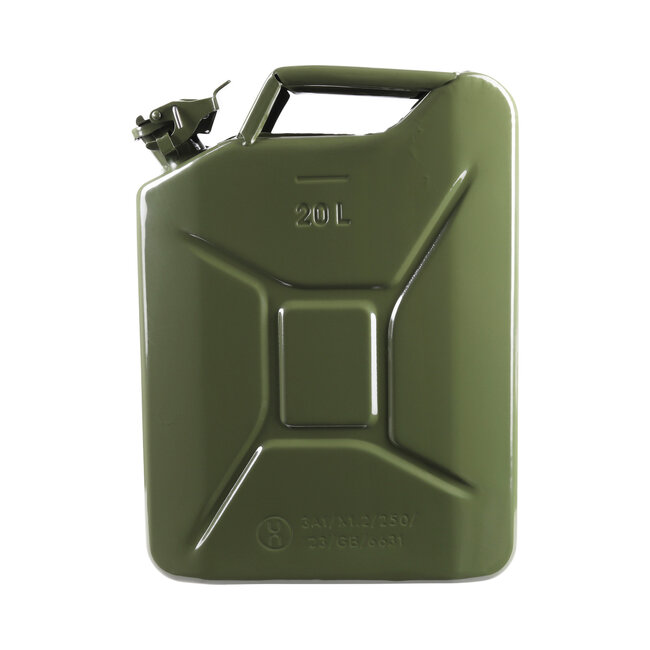 20 liter stalen brandstof jerrycan - groen