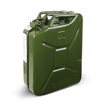 4x 20L stalen brandstof jerrycan groen + 1x schenktuit (gratis verzending)