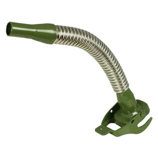 Spout for steel fuel jerrycan