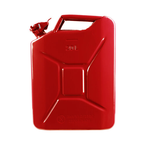 20 liter stalen brandstof jerrycan - rood