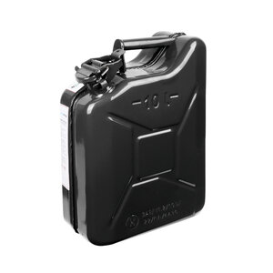 10 liter stalen brandstof jerrycan - zwart 10 liter stalen brandstof jerrycan - zwart