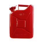 10 liter steel fuel jerrycan - red