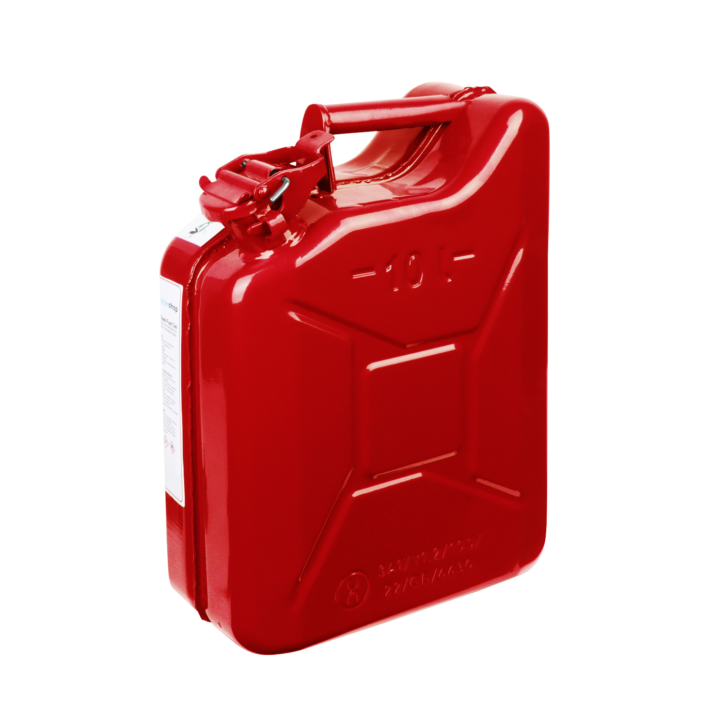 10 Liter Metall Kanister für Benzin & Diesel - Rot 
