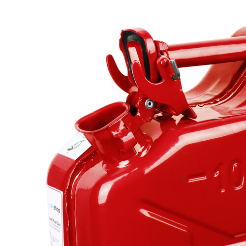 10 liter stalen brandstof jerrycan - rood