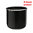 B-choice 30 liter steel open top drum - black