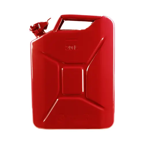 4x 20L stalen brandstof jerrycan rood + 1x schenktuit (gratis verzending)