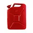 4x 20L metal fuel canisters red + 1x pourer