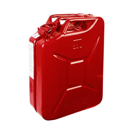 4x 20L stalen brandstof jerrycan rood + 1x schenktuit (gratis verzending)
