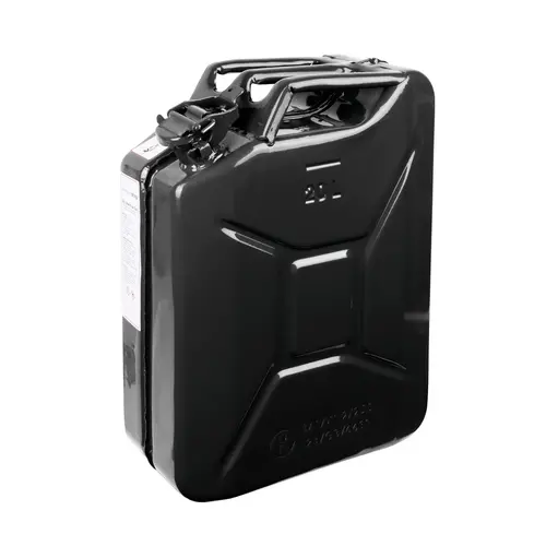 20 Liter Metall Kanister für Benzin & Diesel - Schwarz