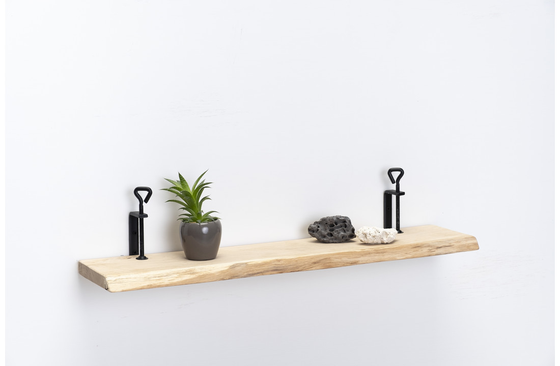 Eichenholz-Wandtafel 26mm mit kleinen Drehklammern