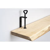 Eichenholz-Wandtafel 26mm mit kleinen Drehklammern