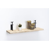 Eiken wandplank 26mm met grote draaiklemmen