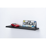 Zwart eiken wandplank 26mm geschuurd met blind montage systeem