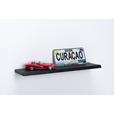 Zwart eiken wandplank 26mm geschuurd met blind montage systeem